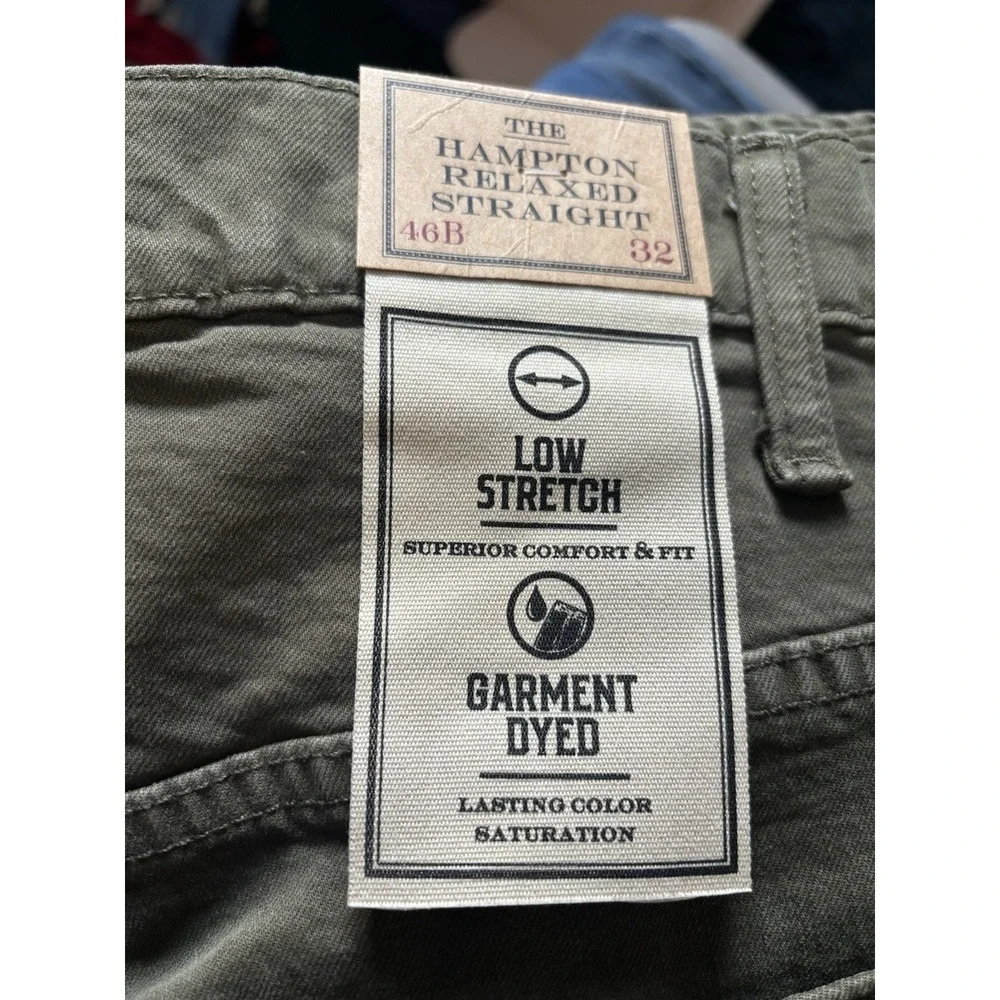 Ralph Lauren Jeans Men's 46Bx32 Green Hampton Relaxed Straight‎ Garment Dyed NEW